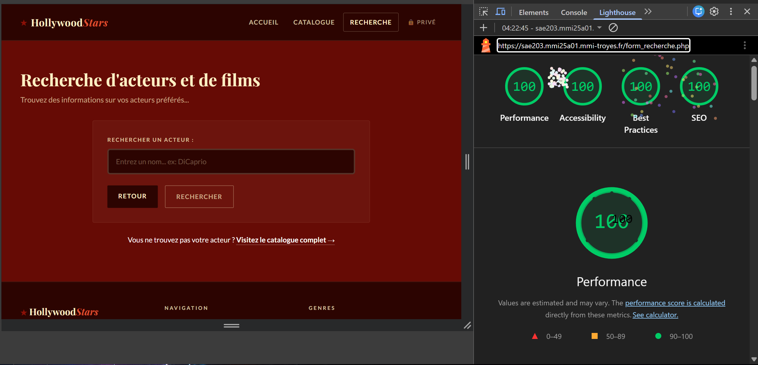 Lighthouse form_recherche.php desktop